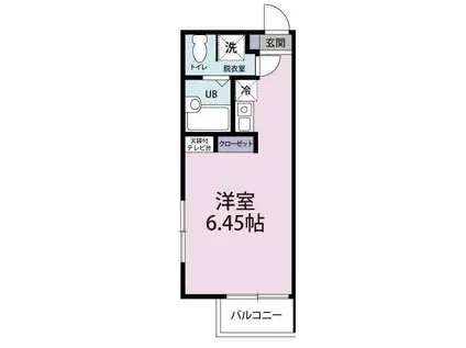 クロノス元宿 I(ワンルーム/2階)の間取り写真