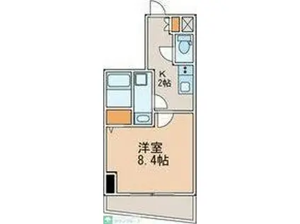 GRAN PASEO 中野II(1K/2階)の間取り写真