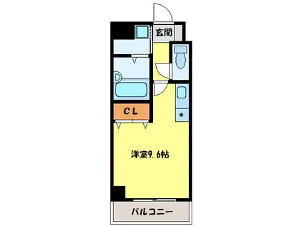 エース参番館(ワンルーム/3階)の間取り写真