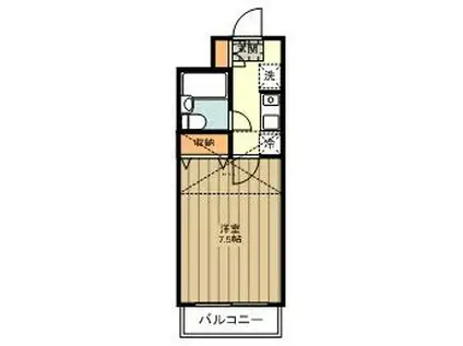 メゾンシャレー(1K/1階)の間取り写真