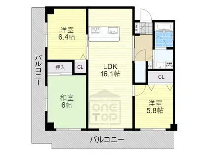 ハレ・ラウレ・ア(3LDK/4階)の間取り写真