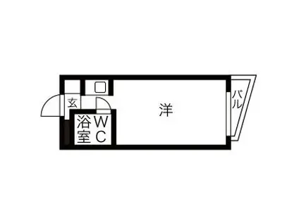 プレスイン西笠寺(ワンルーム/1階)の間取り写真