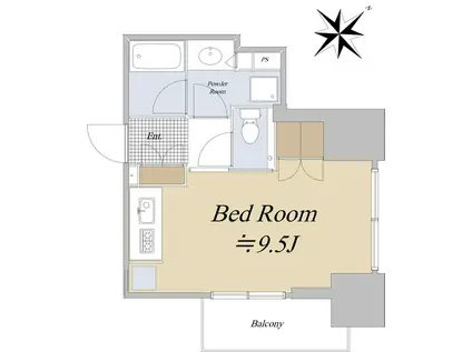 シティハウス中目黒ステーションコート(ワンルーム/7階)の間取り写真