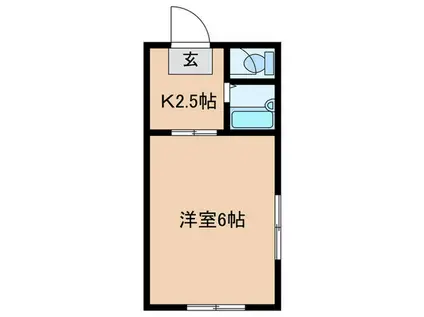 土田ハウス(1K/1階)の間取り写真