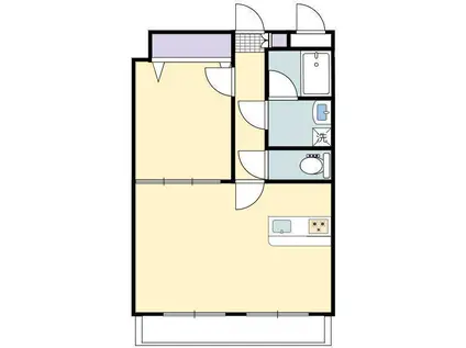 アークヒルズ橘通(1LDK/8階)の間取り写真