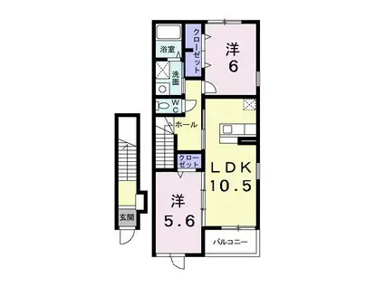 グロースヴィラ(2LDK/2階)の間取り写真