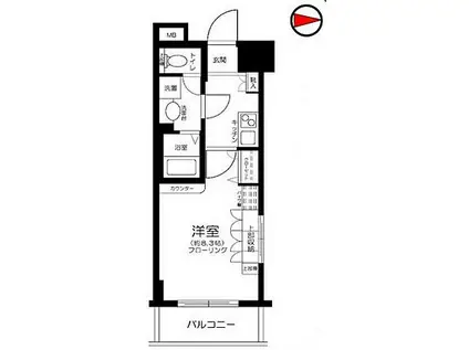 エスコート芝浦イースト(1K/10階)の間取り写真