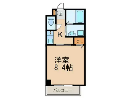 FIELD VILLAGE SASASHIMA(1K/4階)の間取り写真