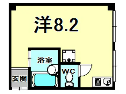 グランディア北野異人館通(ワンルーム/6階)の間取り写真