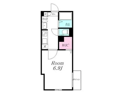 グランコート川口鶴が丸計画(1K/1階)の間取り写真