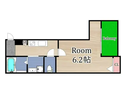 ALEGRIA守口金下町(1K/4階)の間取り写真