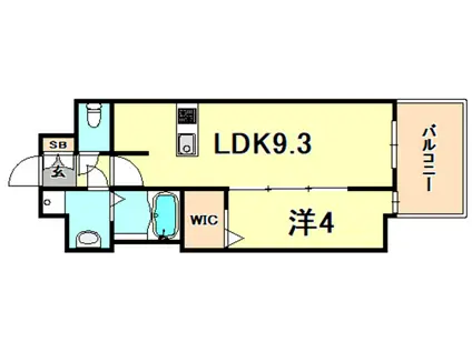 エスライズ神戸三宮山手通2番館(1LDK/5階)の間取り写真