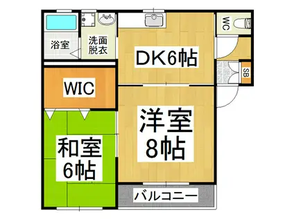 サンフラワー寿(2DK/1階)の間取り写真