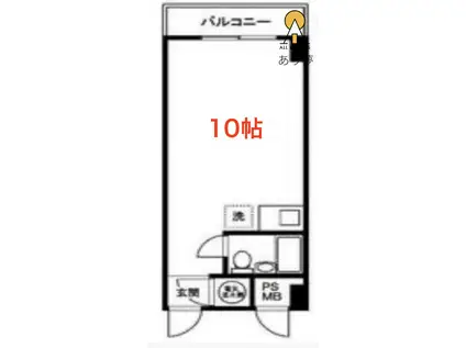 ライオンズマンション平沼第3(ワンルーム/4階)の間取り写真