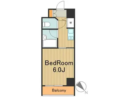 ルーブル西大井(1K/3階)の間取り写真