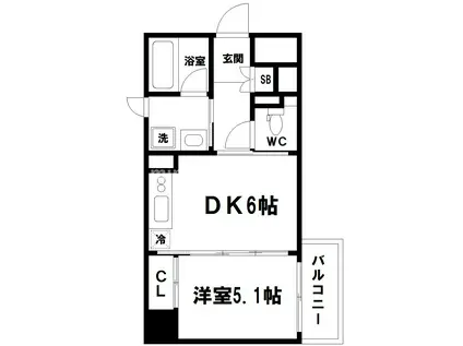 和良久ライフ(1DK/4階)の間取り写真