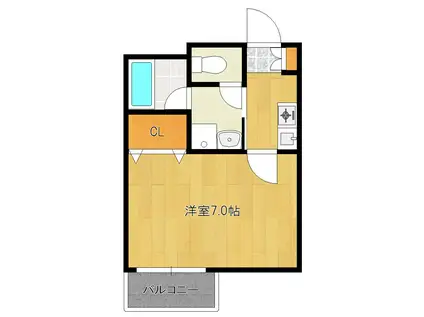 博多SB(1K/3階)の間取り写真