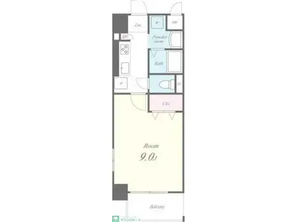 LUPINUS SUMIYOSHI ルピナス住吉(1K/3階)の間取り写真