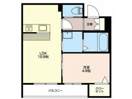 シャーメゾンステージ下奥井(1LDK/2階)の間取り写真