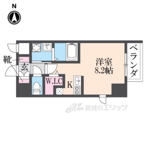 ONLYONE川西中央2(ワンルーム/3階)の間取り写真