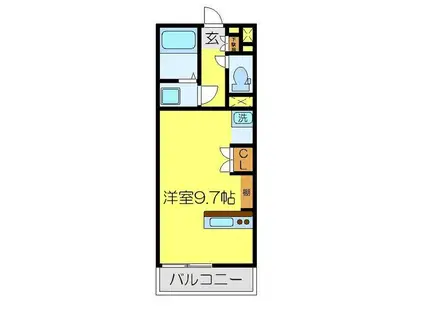 レオネクストモーント シャイン(ワンルーム/1階)の間取り写真