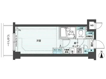 フェニックス武蔵新城(1K/3階)の間取り写真