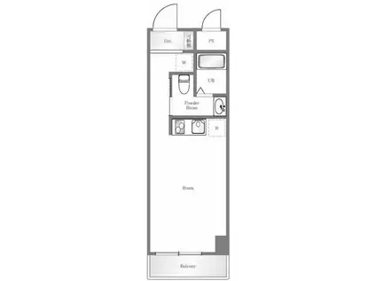 ダイアパレス御徒町第三(ワンルーム/2階)の間取り写真