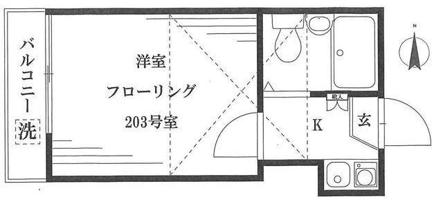 メゾンドパレス62(1K/2階)の間取り写真