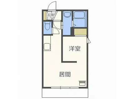 オリエントコート学園前(1LDK/4階)の間取り写真