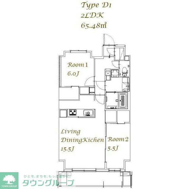 スプランディッド西日暮里(2LDK/8階)の間取り写真