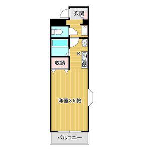 アヴァンス日の出(1K/2階)の間取り写真