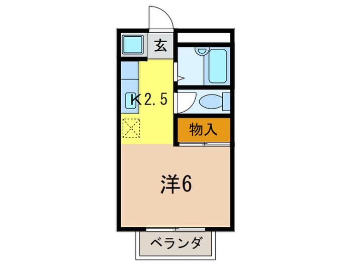 エメロード西宮(1K/1階)の間取り写真