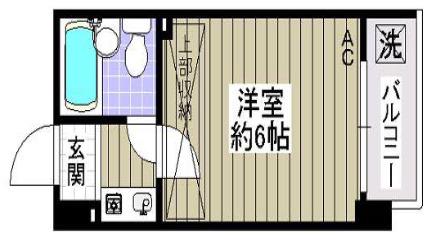 セレストパレ(1K/4階)の間取り写真