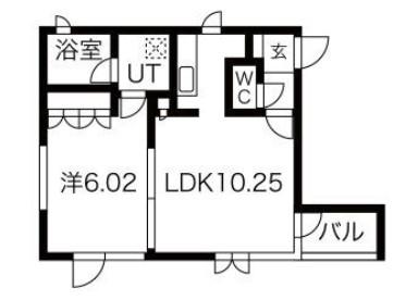 EN下目黒(1LDK/3階)の間取り写真