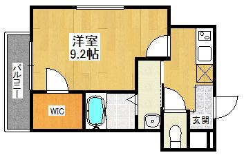 フジパレス東園田2番館(1K/3階)の間取り写真