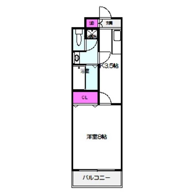 ＪＲおおさか東線 ＪＲ野江駅 徒歩5分 6階建 築23年(1K/5階)の間取り写真