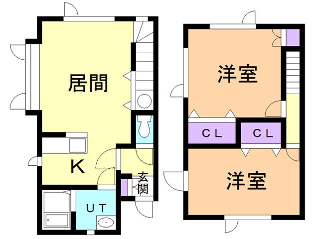 ルピナス21(2LDK/1階)の間取り写真