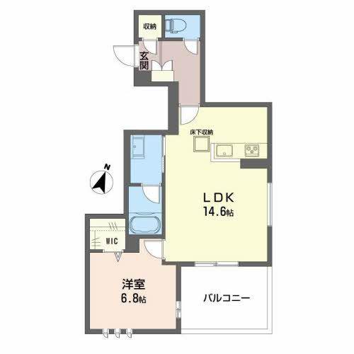 グラナート(1LDK/1階)の間取り写真