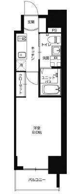 URBAN FLATS中之島(1K/2階)の間取り写真