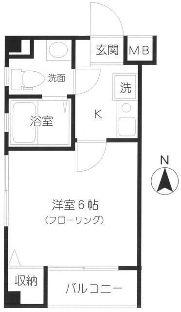 MSAマンション(1K/3階)の間取り写真