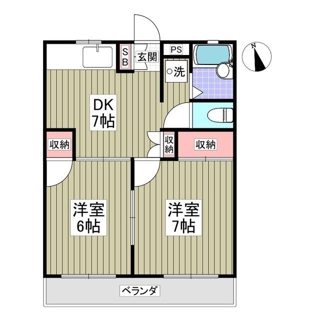 メゾン・ド・ジュワ(2DK/3階)の間取り写真