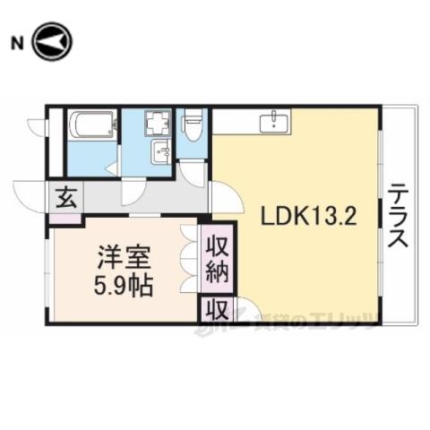 プランドールソフィア(1LDK/1階)の間取り写真