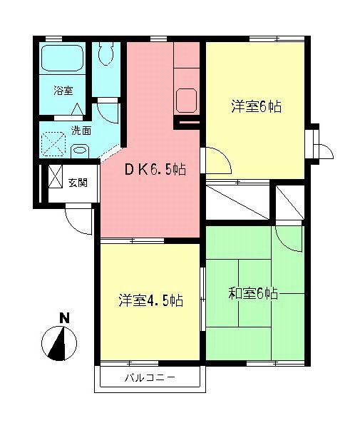 センチュリーカーサ中島(3DK/2階)の間取り写真