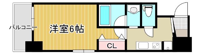 WINGCOURT 船場(1K/11階)の間取り写真