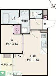 JACK KOYOIII(1LDK/3階)の間取り写真