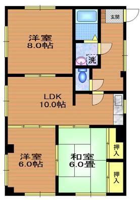 北一レジデンス(3LDK/1階)の間取り写真