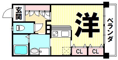 D-STYLE府内(ワンルーム/3階)の間取り写真