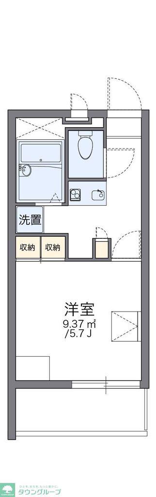 レオパレスウィングトダパーク(1K/1階)の間取り写真