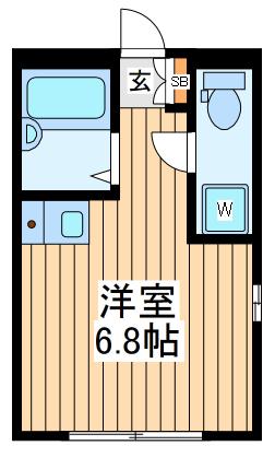 クラナカノシマ(ワンルーム/2階)の間取り写真