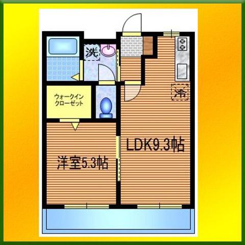 ハイツHATSU(1LDK/2階)の間取り写真